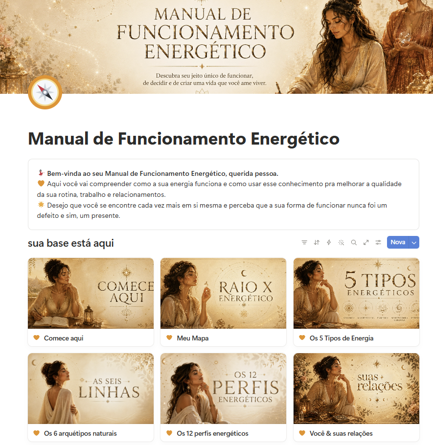 Página inicial do Manual de Funcionamento Energético no Notion